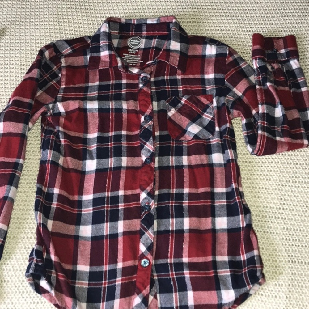 SOLD ** Kids button up flannel